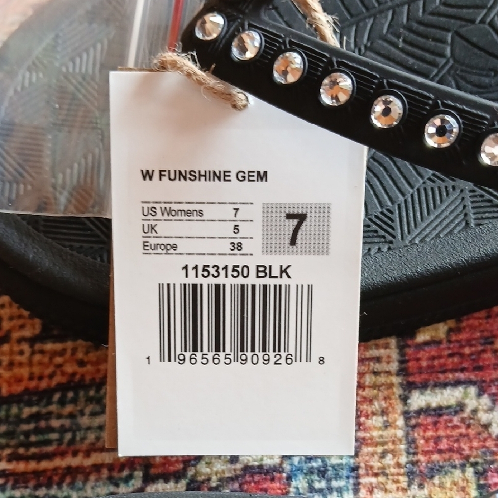Sanuk Black Studded Sandals - Picture 2 of 3